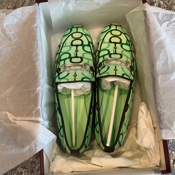 Gucci Shoes - Gucci Brand New Horsebit Green Loafers